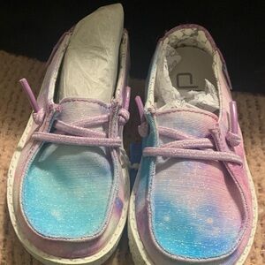 Hey Dude Kids Moccasins in Pink and Blue